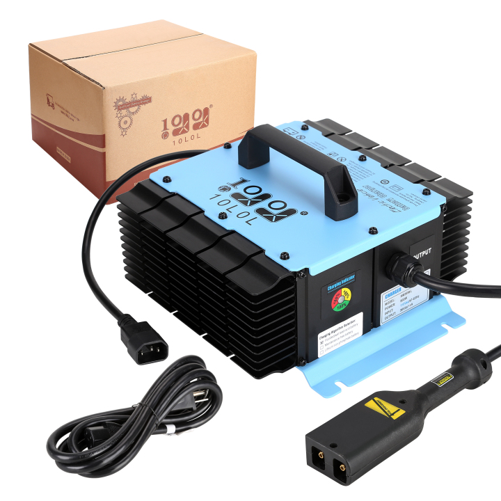  36V 18A Fast Charge Battery Charger for EZGO TXT Waterproof 3-pin Connector Plug (Input 110V)   