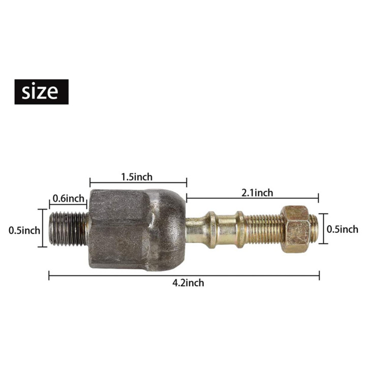 Inner Ball Joint Plus the nut for Club Car DS Years 1997 and Up OEM 101880201 10L0L Metal Inner Steering Rod,Replaces E-Z-GO: 70694-G01,70694G01,Fits E-Z-GO: Gas and Electric,2001 and Newer Metal Inner Steering Rod,70694-G01,70694G01
