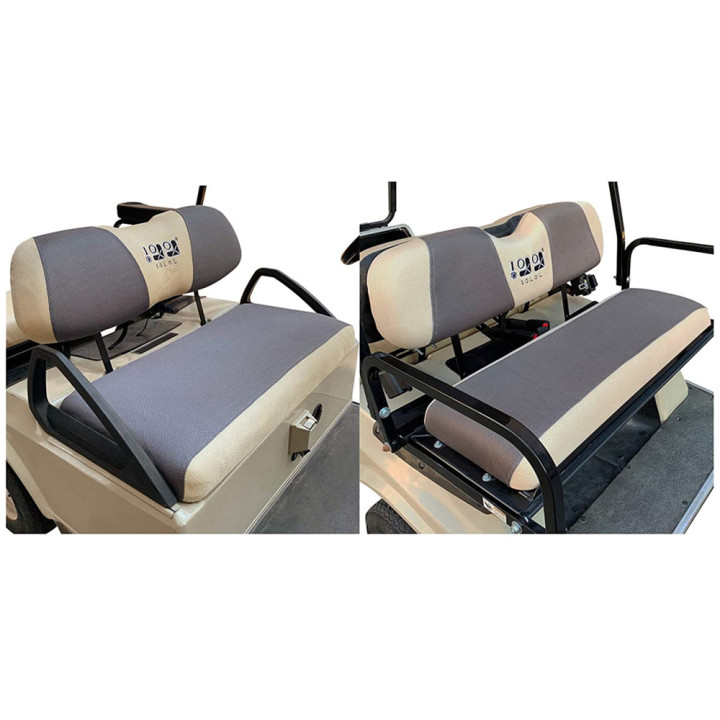 Front and Rear Seat Cover Set for Club Car DS Precedent & Yamaha 4 Passenger Models Breathable Washable Polyester Mesh Cloth  