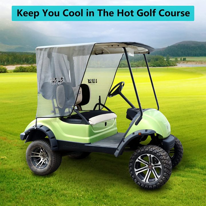 2 Passenger Golf Cart Sunshade Cover for Yamaha G29, Foldable Sun Shade Blocks Heat and Sun 