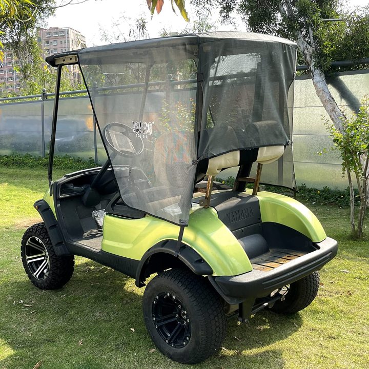2 Passenger Golf Cart Sunshade Cover for Yamaha G29, Foldable Sun Shade Blocks Heat and Sun 