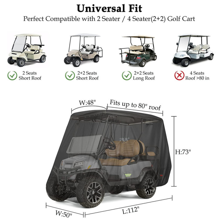 Golf Cart Cover Size