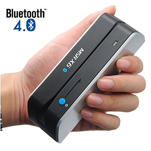 MSRX6BT Magnetic Stripe Card Reader Writer Encoder Mini Portable BT Deftun Bluetooth MSR-X6 