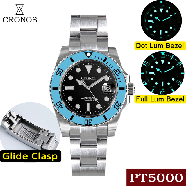 New Version Cronos Sub-Diver Luxury Men Watch Stainless Steel Automatic Watch  L6005