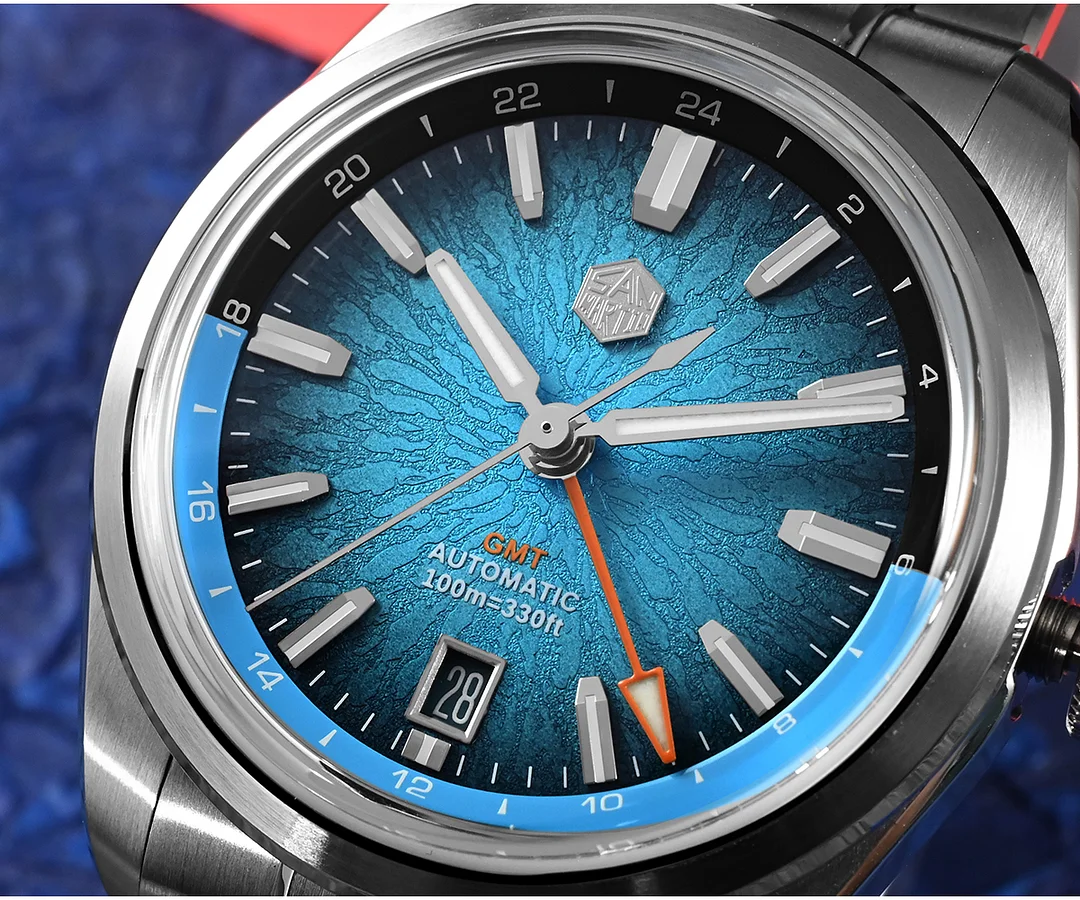 San Martin New 39mm Enamel JianZhan GMT Miyota 9075 Luxury