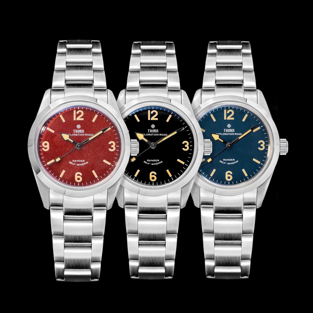 Thorn 40mm Men's Vintage Dive Watch Black/Blue Dial Sapphire Glass