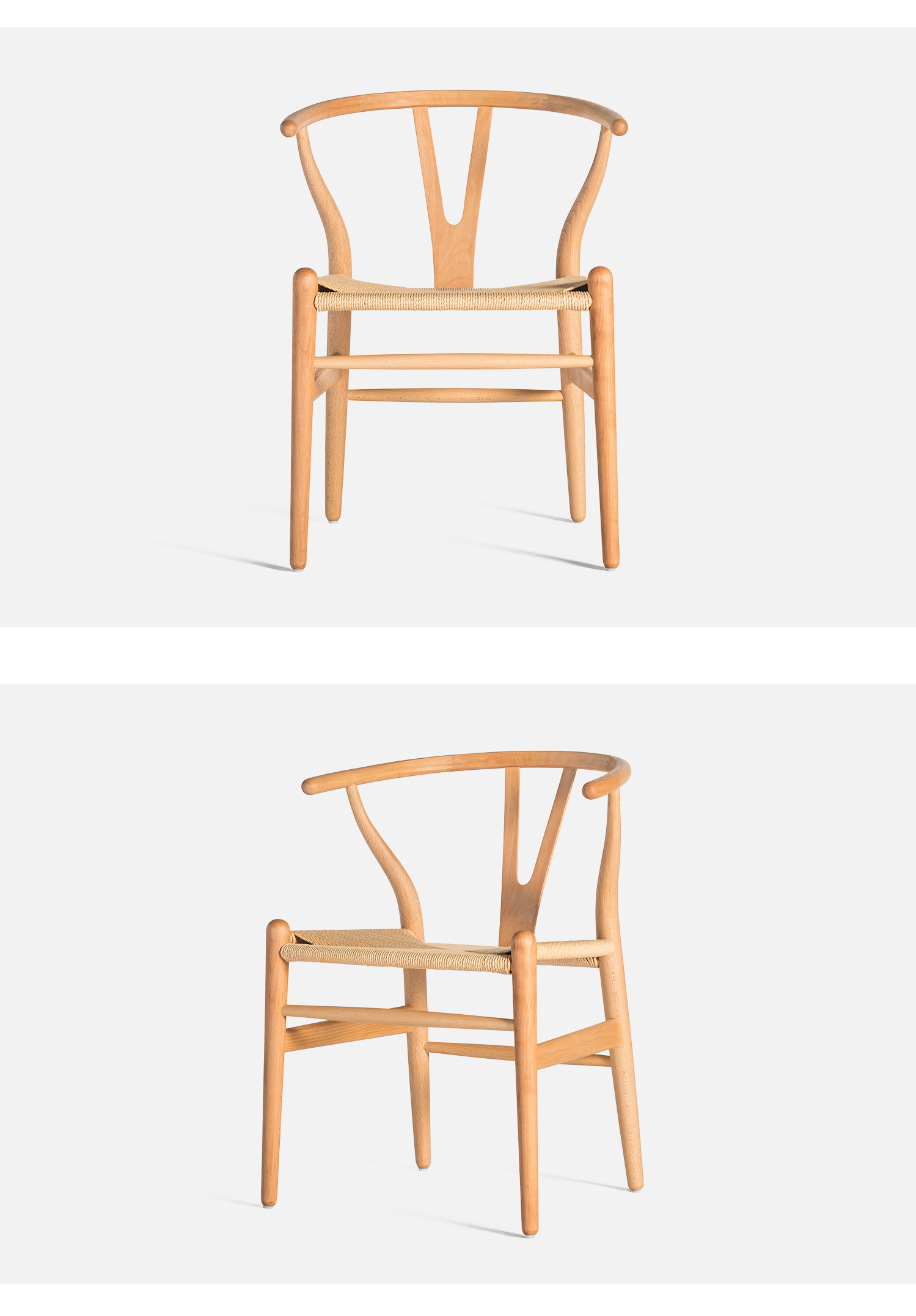 Designer Hans Wegner Replica Wishbone Chair Oak And Walunt   