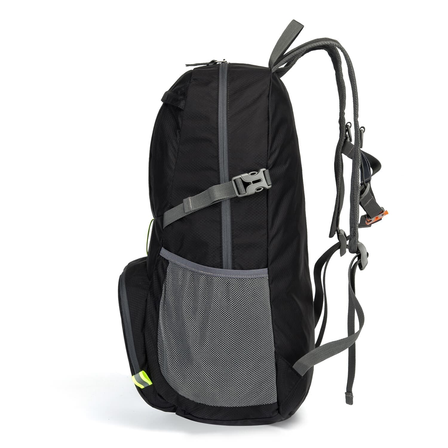 Homfu Foldable Backpack For Travel Packable Daypack For Hiking Camping Waterproof Lightweight Bag Black (Black-35L)