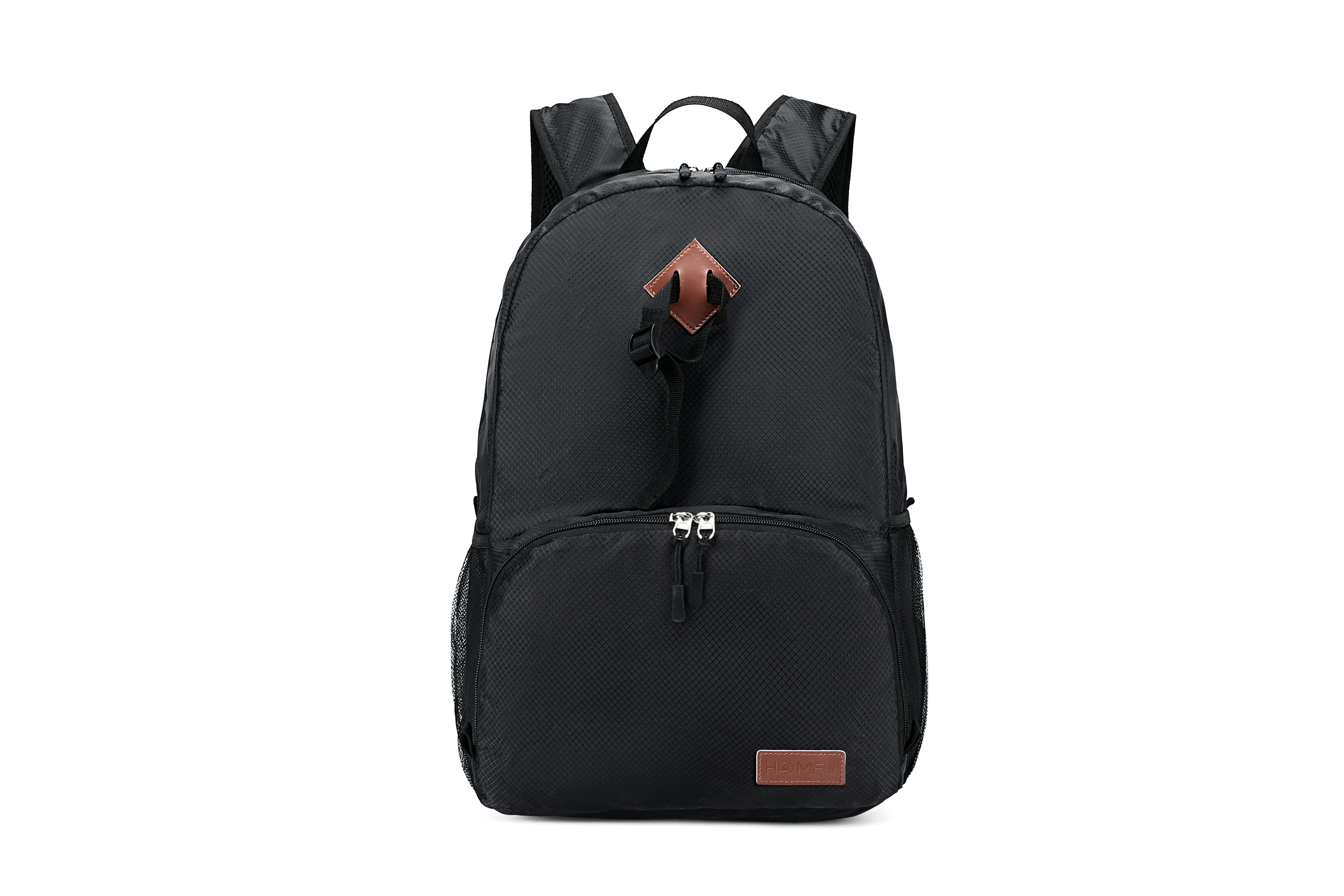 Homfu Foldable Backpack For Travel Packable Daypack For Hiking Camping Waterproof Lightweight Bag Black  