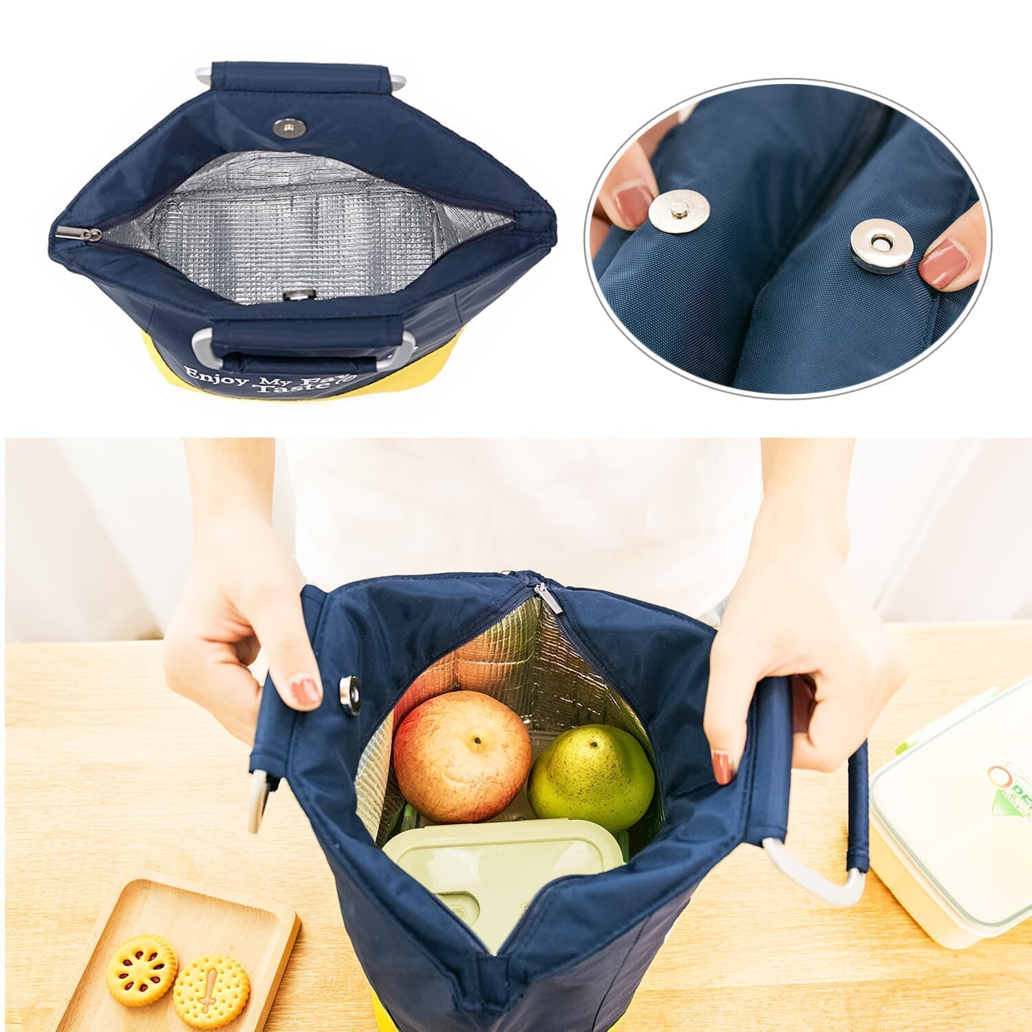 Homfu Lunch Bag Tote Bag Lunch Box Women & Men Insulated Lunch Container for Work Office School Picnic  