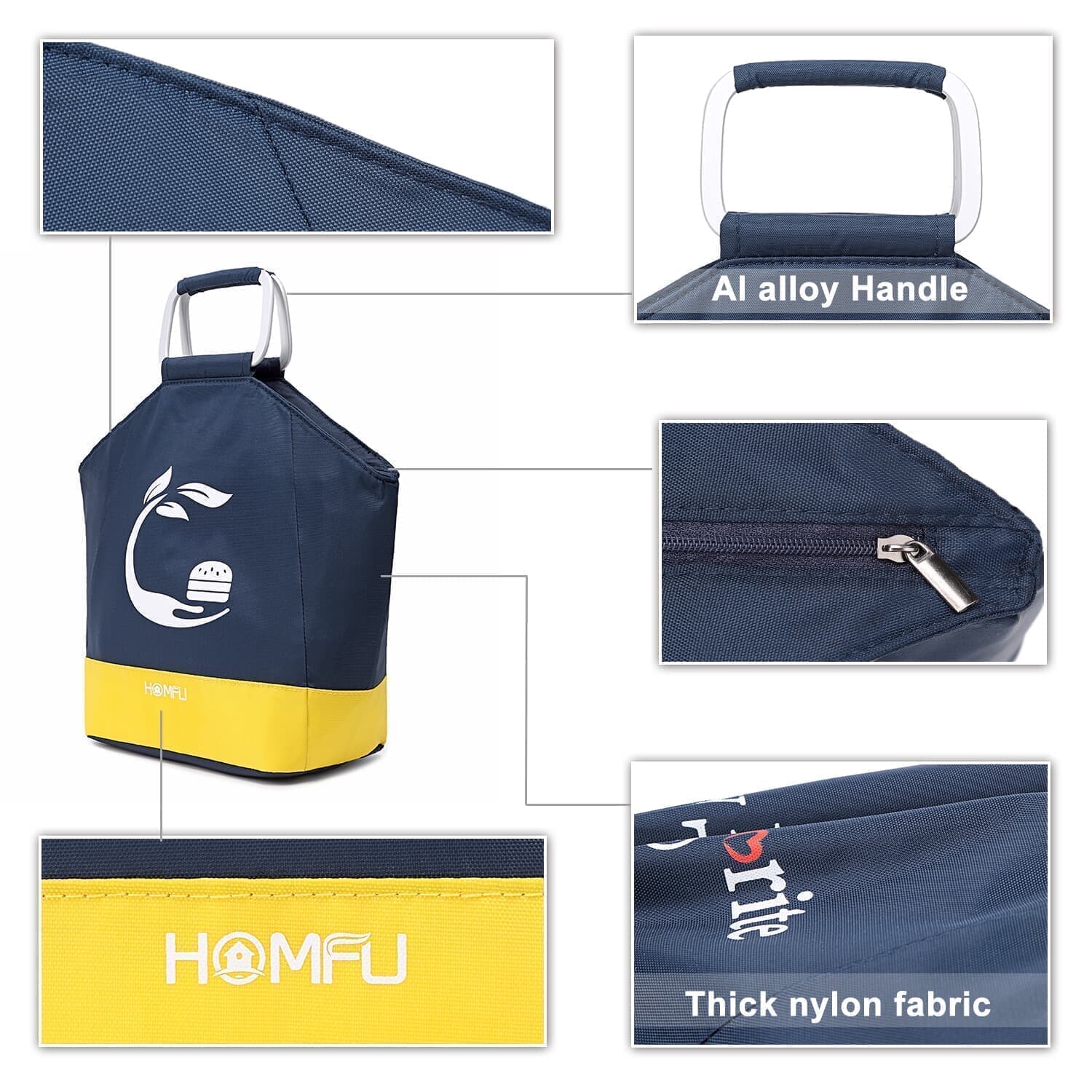 Homfu Lunch Bag Tote Bag Lunch Box Women & Men Insulated Lunch Container for Work Office School Picnic  