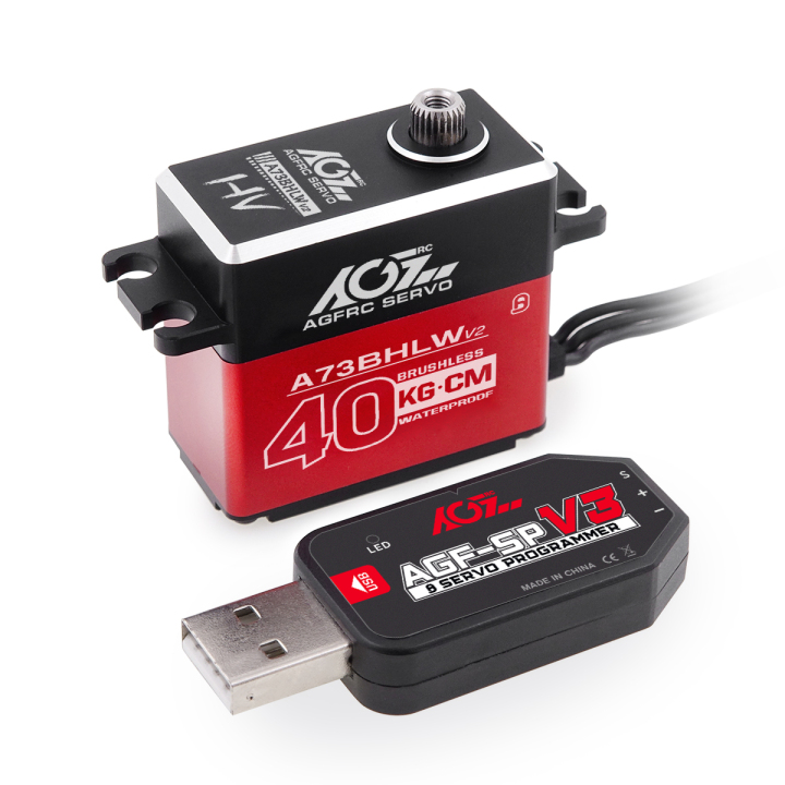 AGFRC 40KG High Torque Waterproof Programmable Digital Servo (A73BHLW)