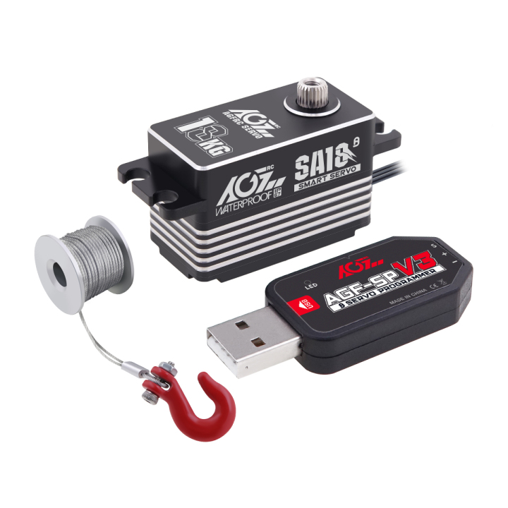 AGFRC 18KG Low Profile Programmable Digital RC Smart Servo SA18