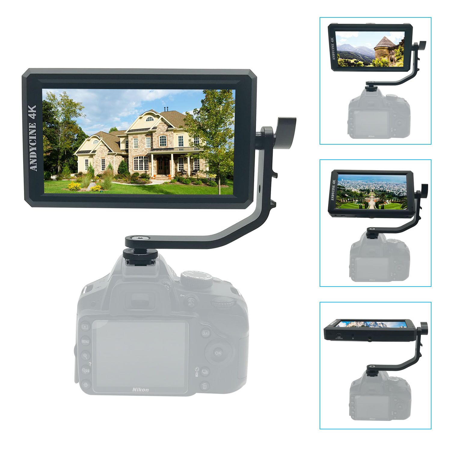 公式の  ANDYCINE A6 and DSLR Sony,Nikon,Canon for Monitor Field HDMI ディスプレイ・モニター本体
