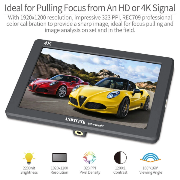 ANDYCINE X7S 7inch Ultra Brightness Screen Camera Field Monitor