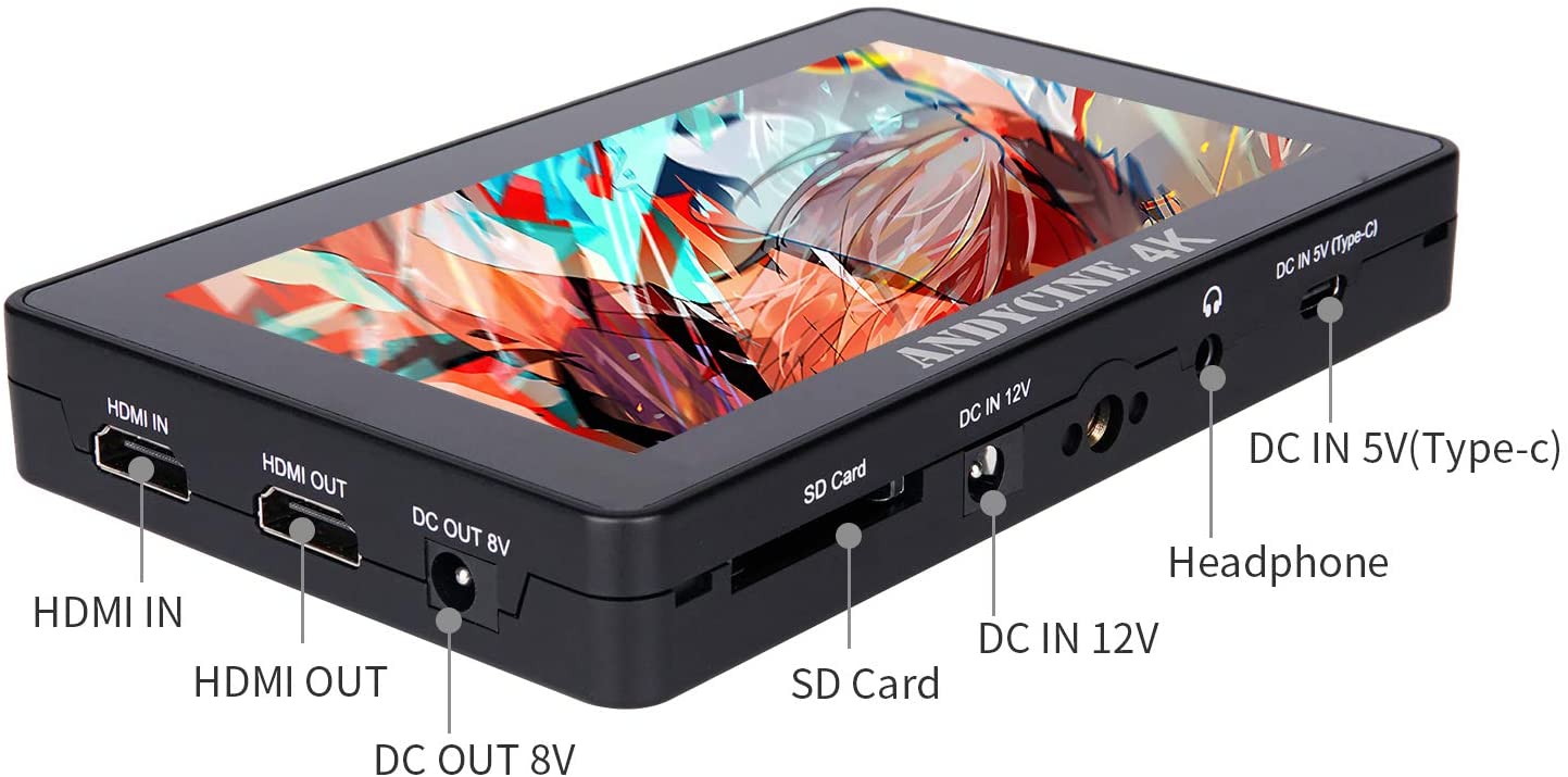 Andycine A6 Plus V2 Touchscreen Camera 5.5 Inch HDMI monitor