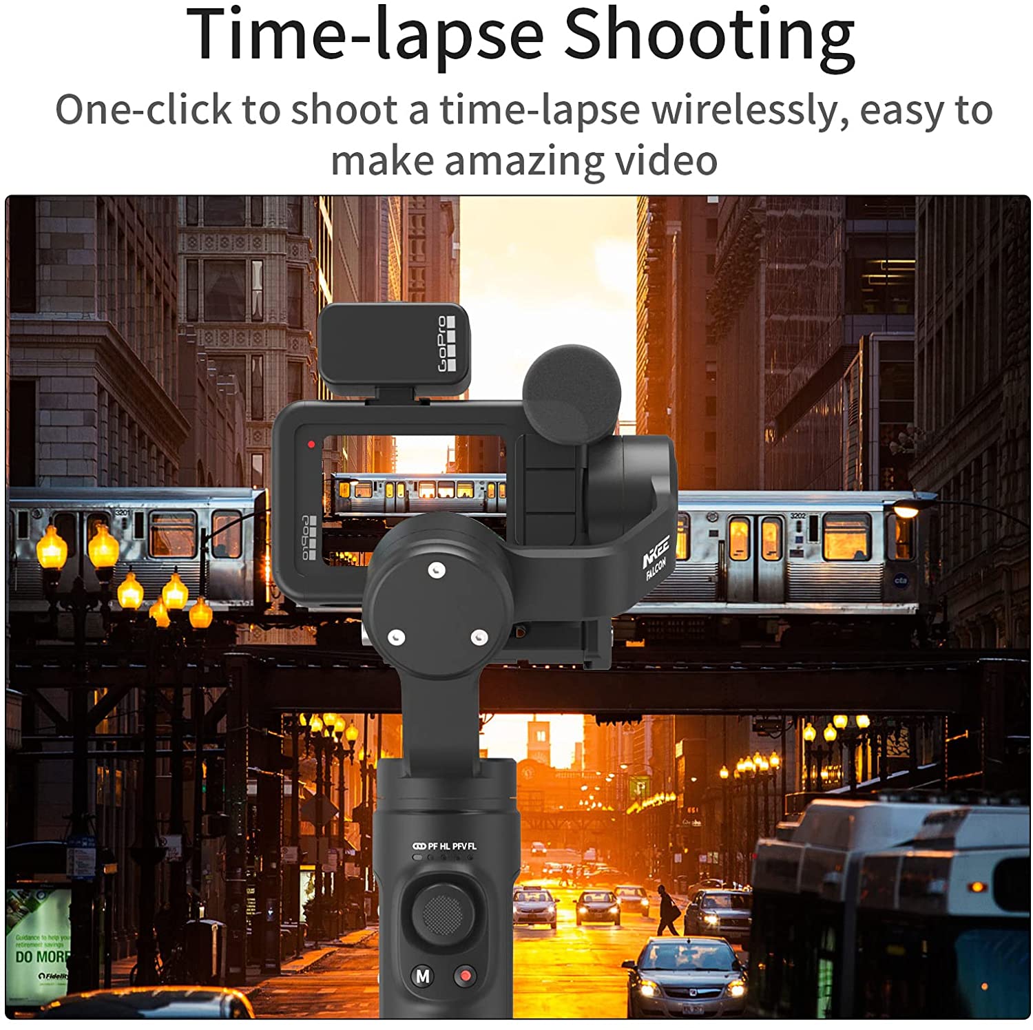 INKEE Falcon Plus Gimbal Stabilizer for GoPro 11/10/9/8/7/6/5