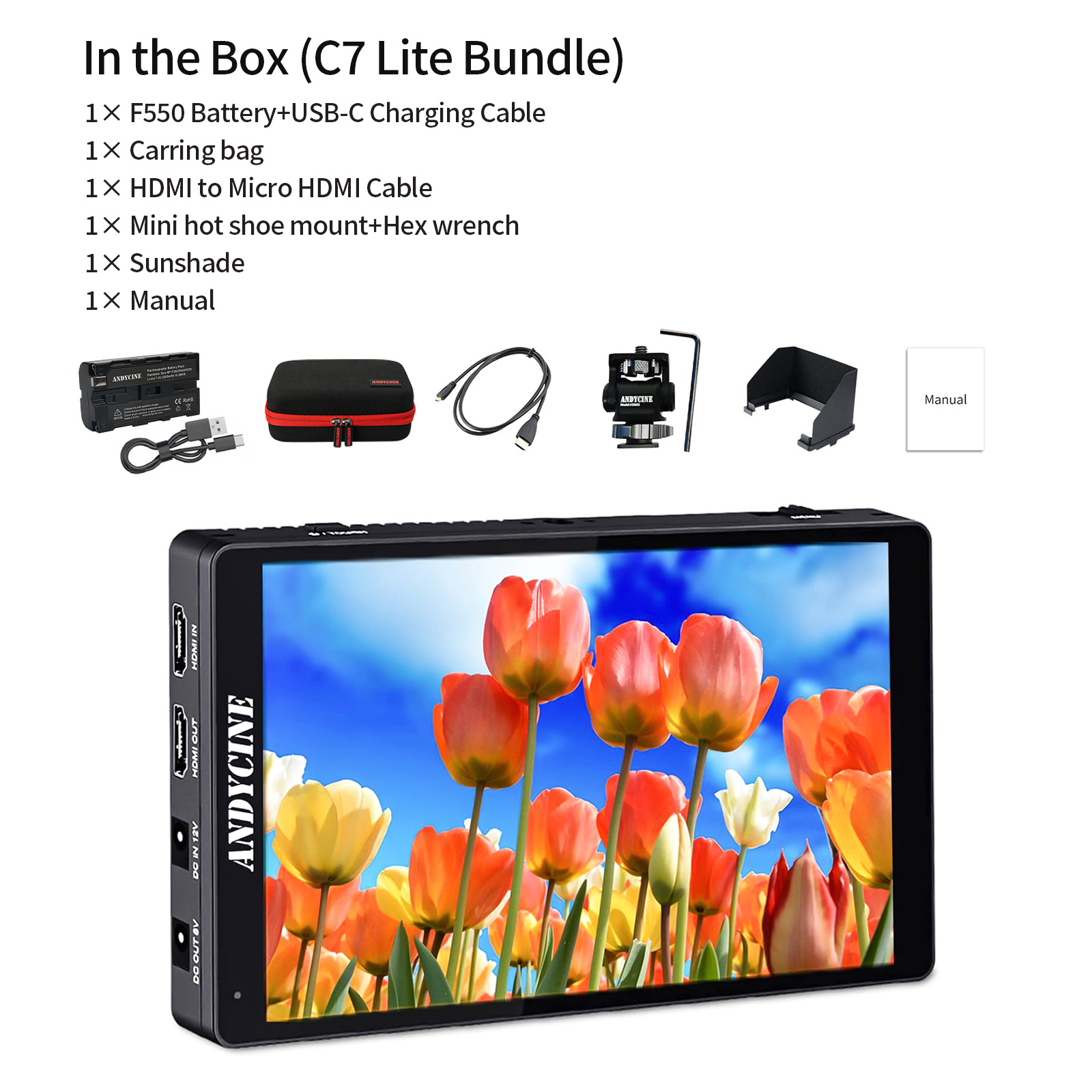 ANDYCINE C7 Lite 7 Inch 40K/60p Touch Screen DSLR Camera