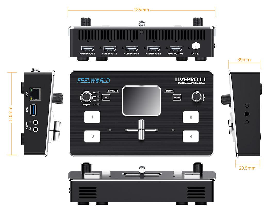 Amazon.co.jp: FEELWORLD LIVEPRO L1 マルチフォーマットビデオ