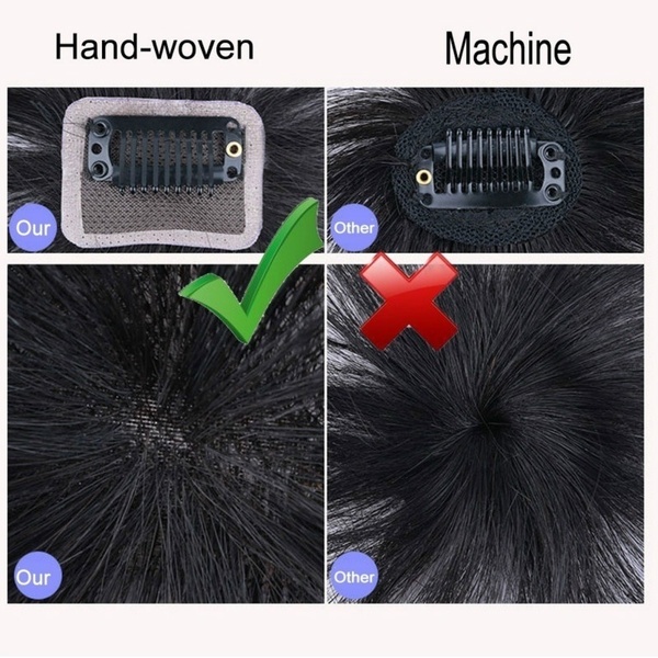3D Clip in bangs Hand for women VS Machine Bangs Hair Clip 