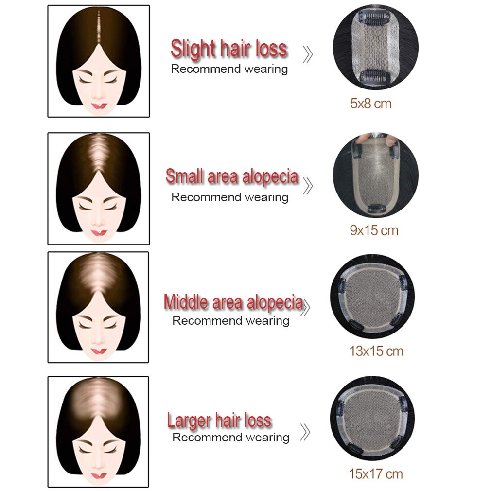 Hair Toppers for Women Human Hair MONO PU Base with Clip In Hair Toupee Remy Hairpiece 3-BB Clips 10 Inch Bleach Blonde Hair-Toppers-for-Women-Human-Hair-MONO-Toupee-Hairpiece-Bleach-Blonde