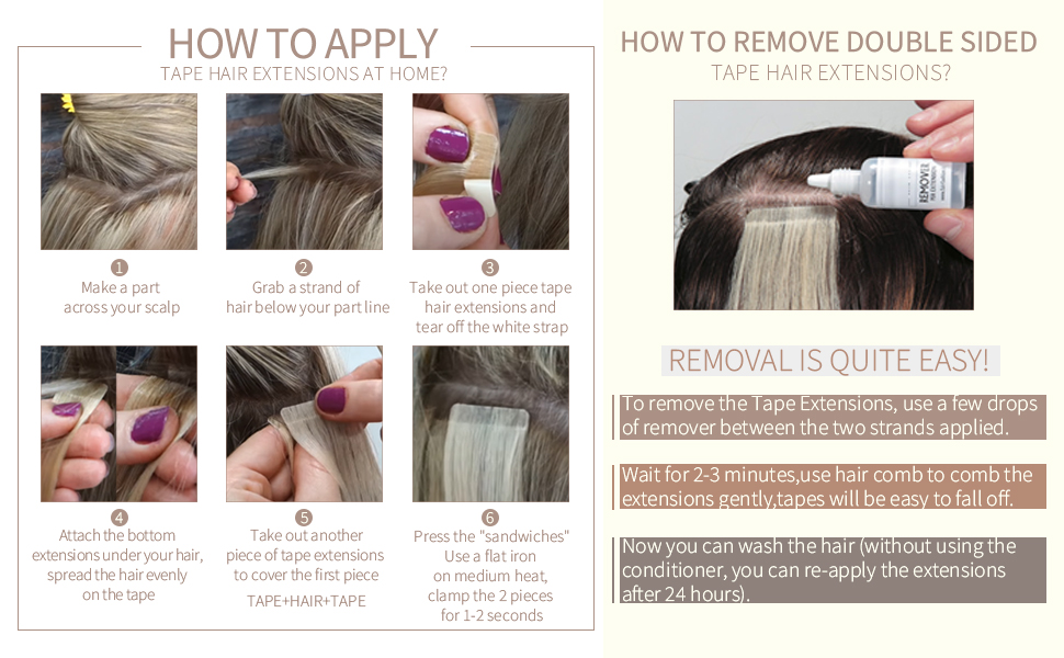How to apply the Curly Tape ins Hair