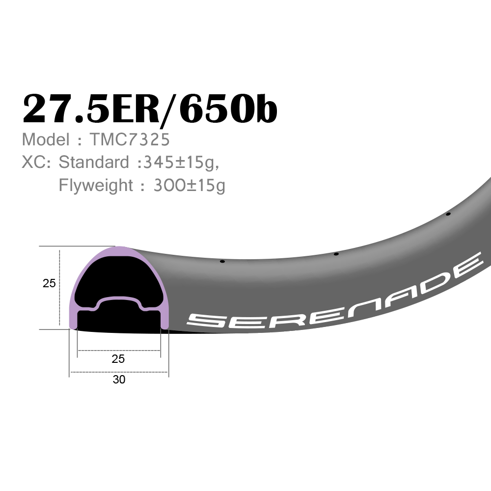  Tubeless compatible 27.5er carbon moutain bike rims 30mm wide TMC7325 Free shipping carbon 27.5er lightweight mountain bike wheels rim 30mm