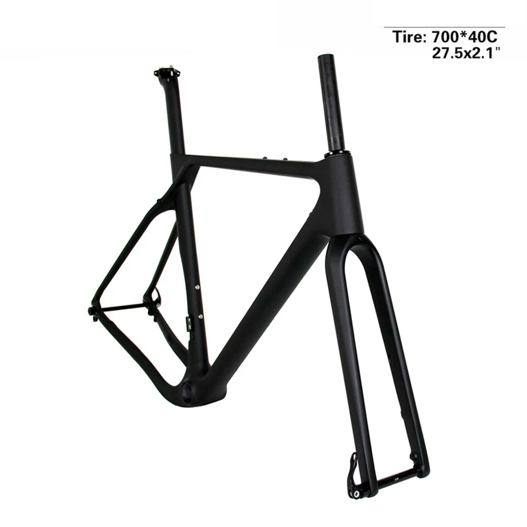 Gravel  Bike Frames Aero Carbon Cyclocross Frameset T1000 Carbon MTB Road Bike Frame Compatible Disc Brake  Gravel Carbon Flat Disc Brake Frames Aero Carbon Cyclocross Frameset