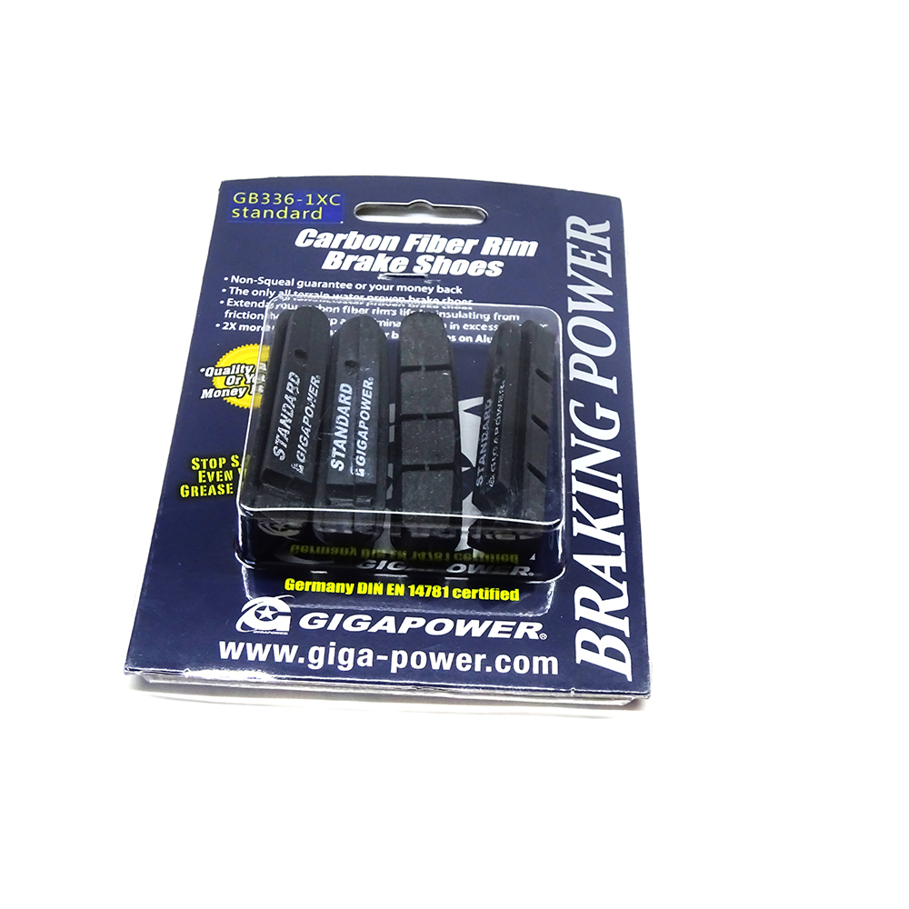 GIGA Power 336 Brake Pads For Carbon Road Bike Wheelsets V Brake Brake Surface 2 Pairs/sets Brake Pads Carbon Bicycle Rim Use 