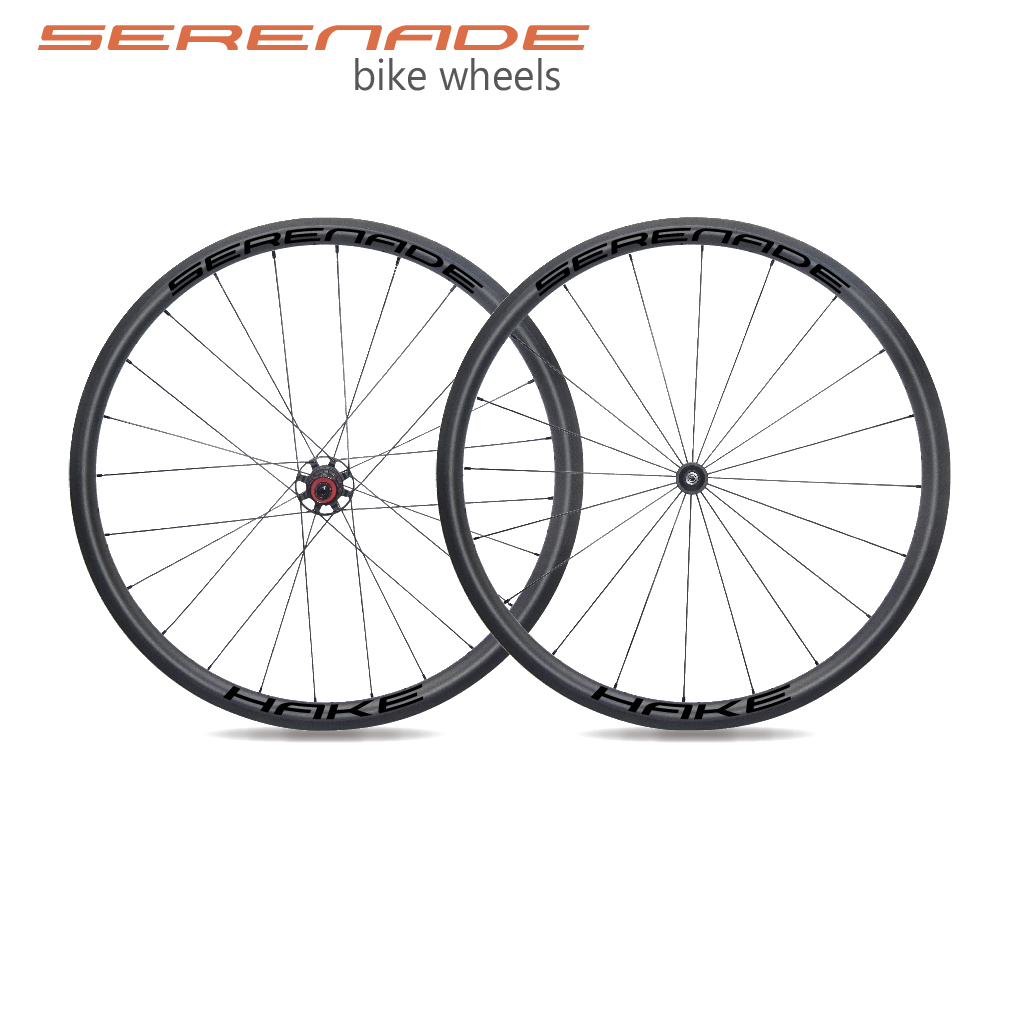 Serenade 30mm Depth Carbon Clincher Tubeless Bike Rims Ratchet System 36T Bicycle Wheel Hub Carbon Wheelset 700c Road Disc Brake 1280 grams 30mm carbon road bike wheels tubeless SR035 ratchet hub 