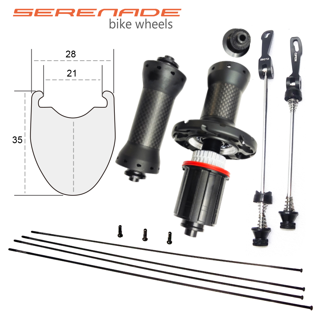 35mm Depth Carbon Tubular Bike Rims Ratchet System 36T Bicycle Wheel Hub Carbon Wheelset 700c Road rim Brake 1300 grams 35mm tubeless carbon road bike wheels SR035 ratchet hub 