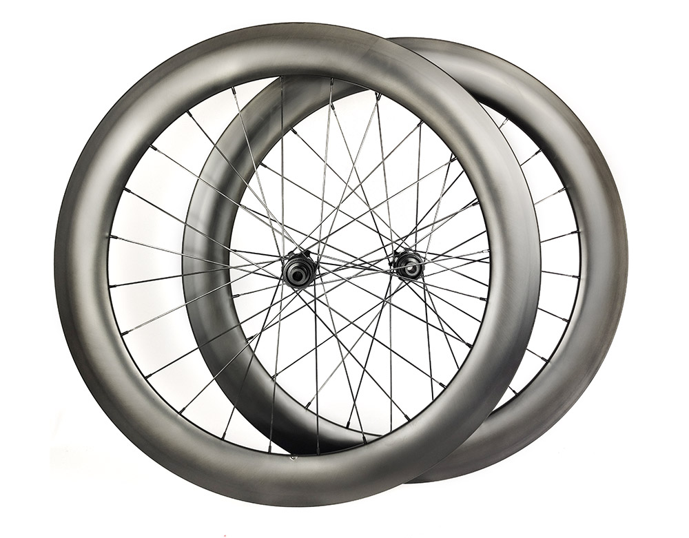 28mm Wide 65mm Depth Carbon Road Bike Wheelset Clincher Rims Disc Brake Ratchet Wheels 65mm Carbon Fiber Clincher Wheelset 28mm Wide Disc Brake Ratchet Hub