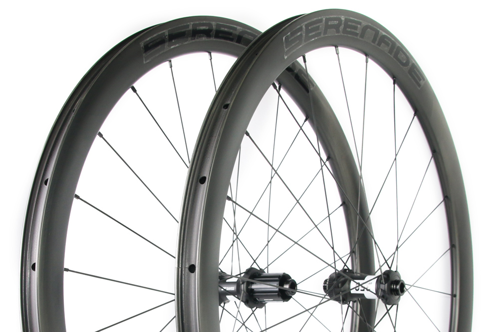 Serenade 25mm Hookless 24mm Hooked Tubeless Clicnher Carbon rims 700c Road Gravel Wheelset With DT350 Hubs 25mm Hookless 24mm Hooked Carbon rims 700c Gravel Bicycle Wheelset 