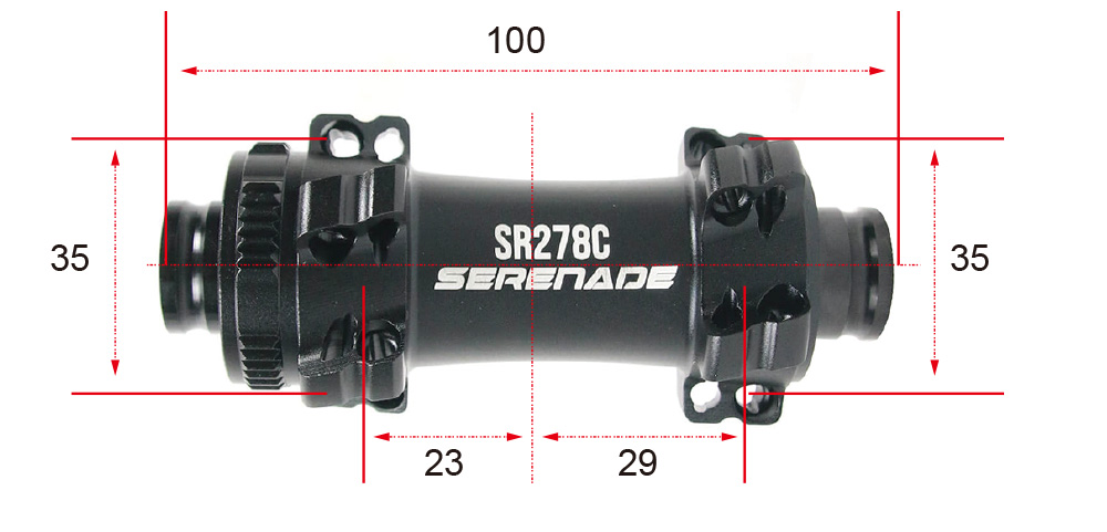 Serenade SR278C Rear And Front 20 Holes Road Bicycle Disc Brake Hub For Carbon Fiber Spokes Serenade SR278C Rear And Front 20 Holes Road Bicycle Disc Brake Hub