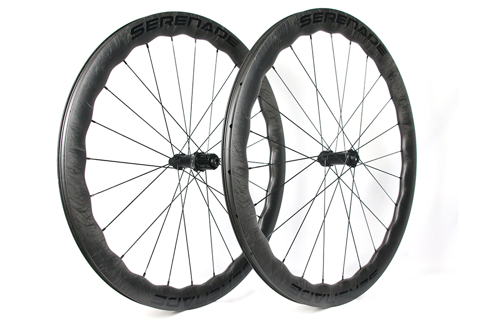 50mm Wave Whape Carbon Racing Bike Wheelset Ratchet hub 1200g Serenade 50mm Wave Shape Marble Carbon Wheelset Ratchet Hub