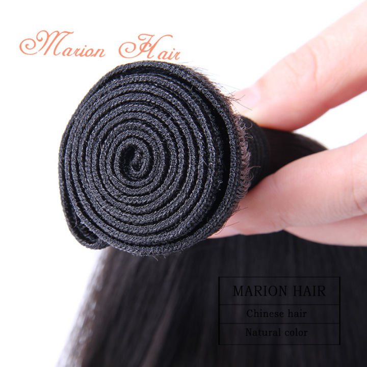 MARION HAIR 8A Unprocessed Virgin Brazilian Straight Human Hair Bundles Natural Black Can be dyed, permed, bleached  