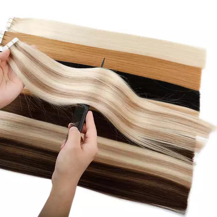 copy of Wholesale 100% Human Hair Piano Color Top Grade Extensiones  Tape In hair  