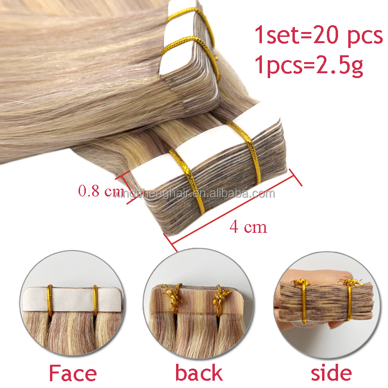Wholesale  Virgin Silky Straight Tape In Hair Extensions 100% Human Hair For White women  