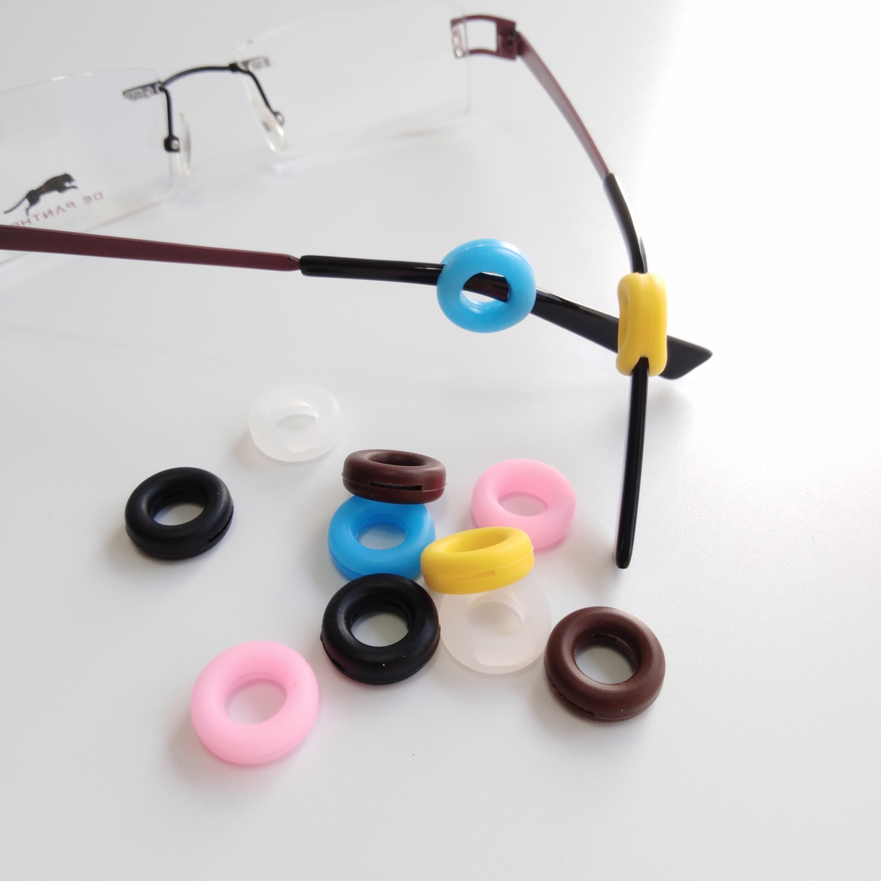 Eyeglass Sport Silicone Elastic And Stretchy Anti Slip Temple Gripper Ear Hook In Round O Ring