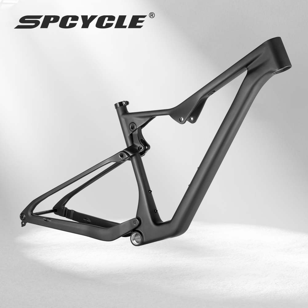 2024 New Spcycle 29er Full Suspension Carbon MTB Frame Travel 120mm Full  Interal Routing Downcountry Mountain Bike Frame