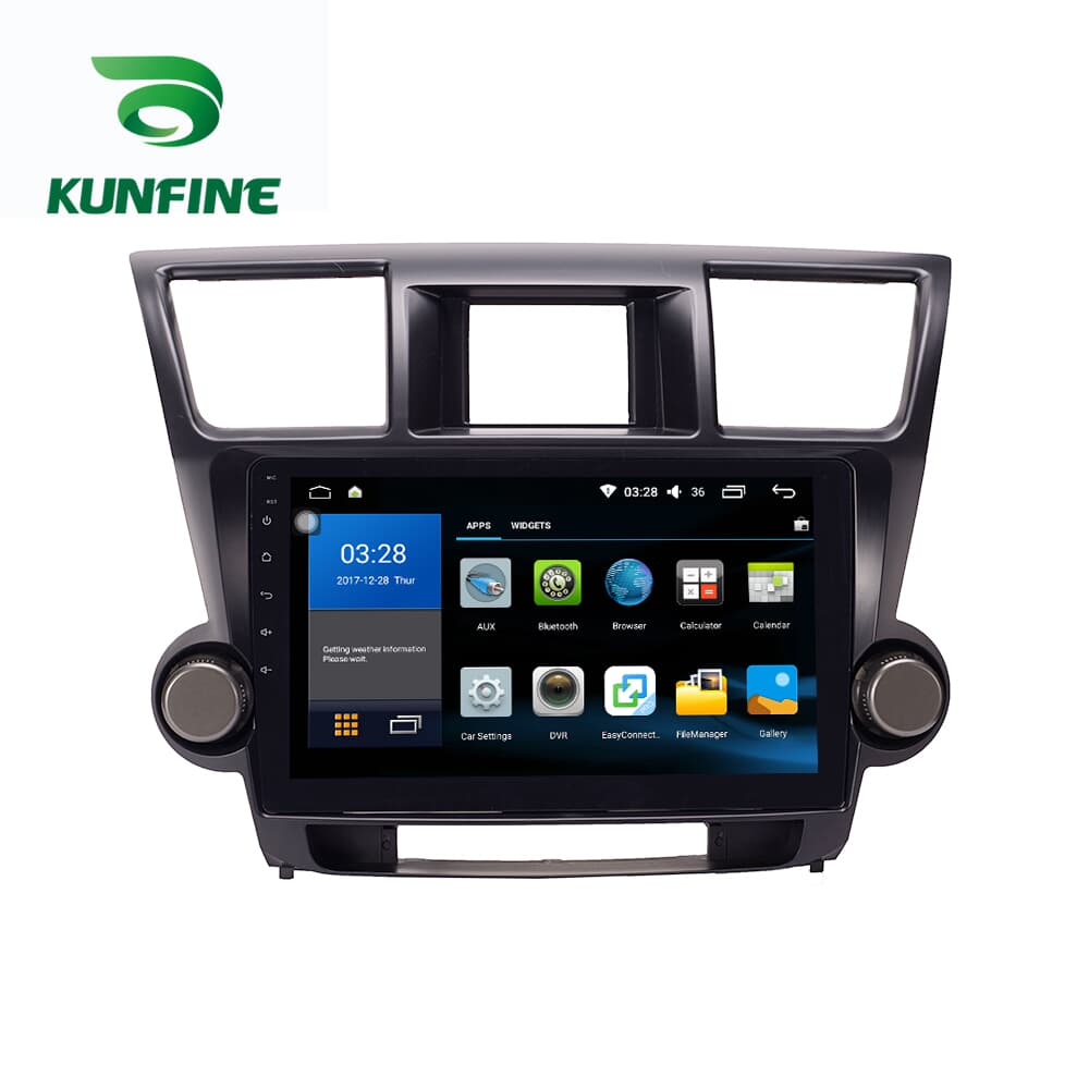 2G ram 32G ROM Android 10.0 Head Unit for Toyota Highlander 2009-2014 Car Stereo Radio Touch Screen with Wireless CarPlay GPS Navigation Rear View Backup Camera Dual USB BT 