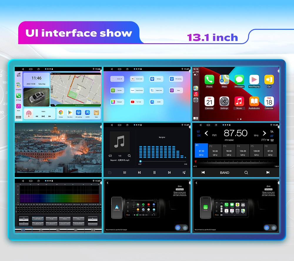 13.1 inch Car Radio For OPEL KARL VINFAST FADIL UV Car DVD GPS Navigation Stereo Carplay 2 Din Central Multimedia Android Auto  