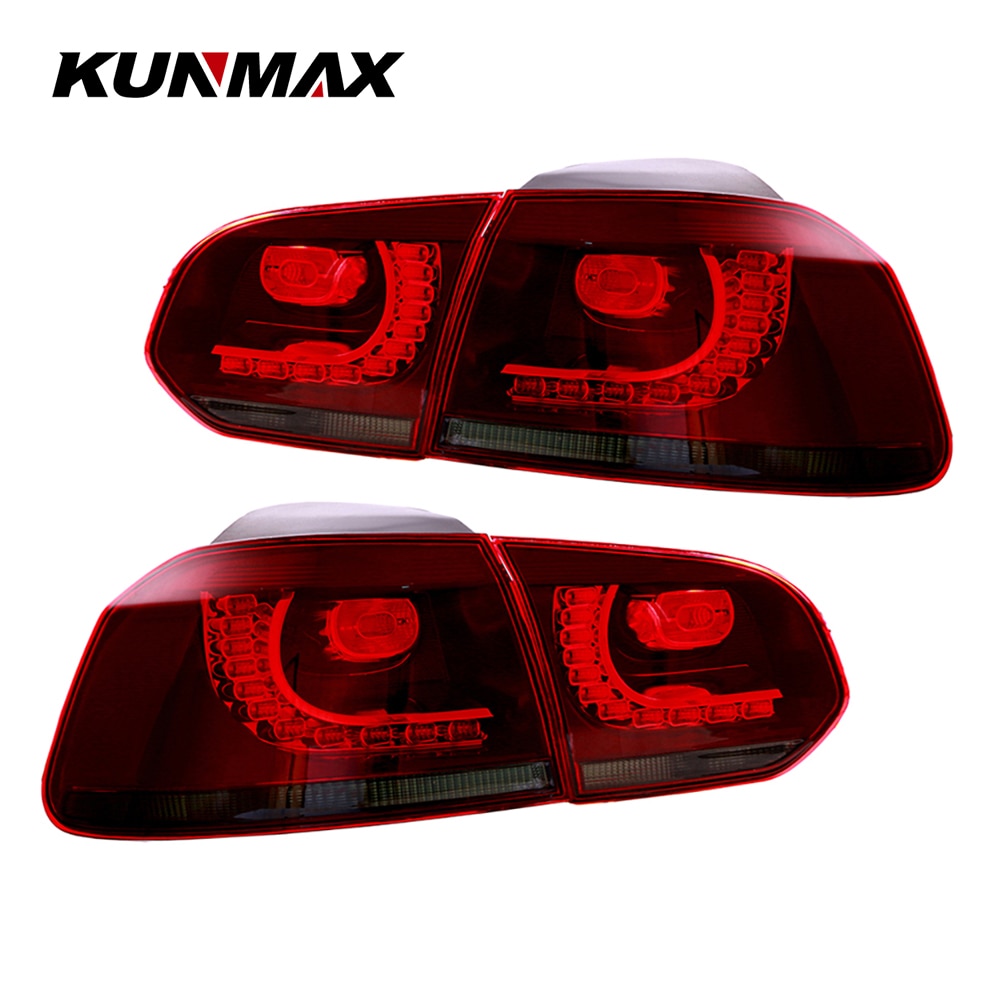 Pair Of Car Tail Light Assembly For VW golf6 mk6 R20 2008-2013 Flowing Water Flicker Turning Signal Light golf 6 taillight lamp  