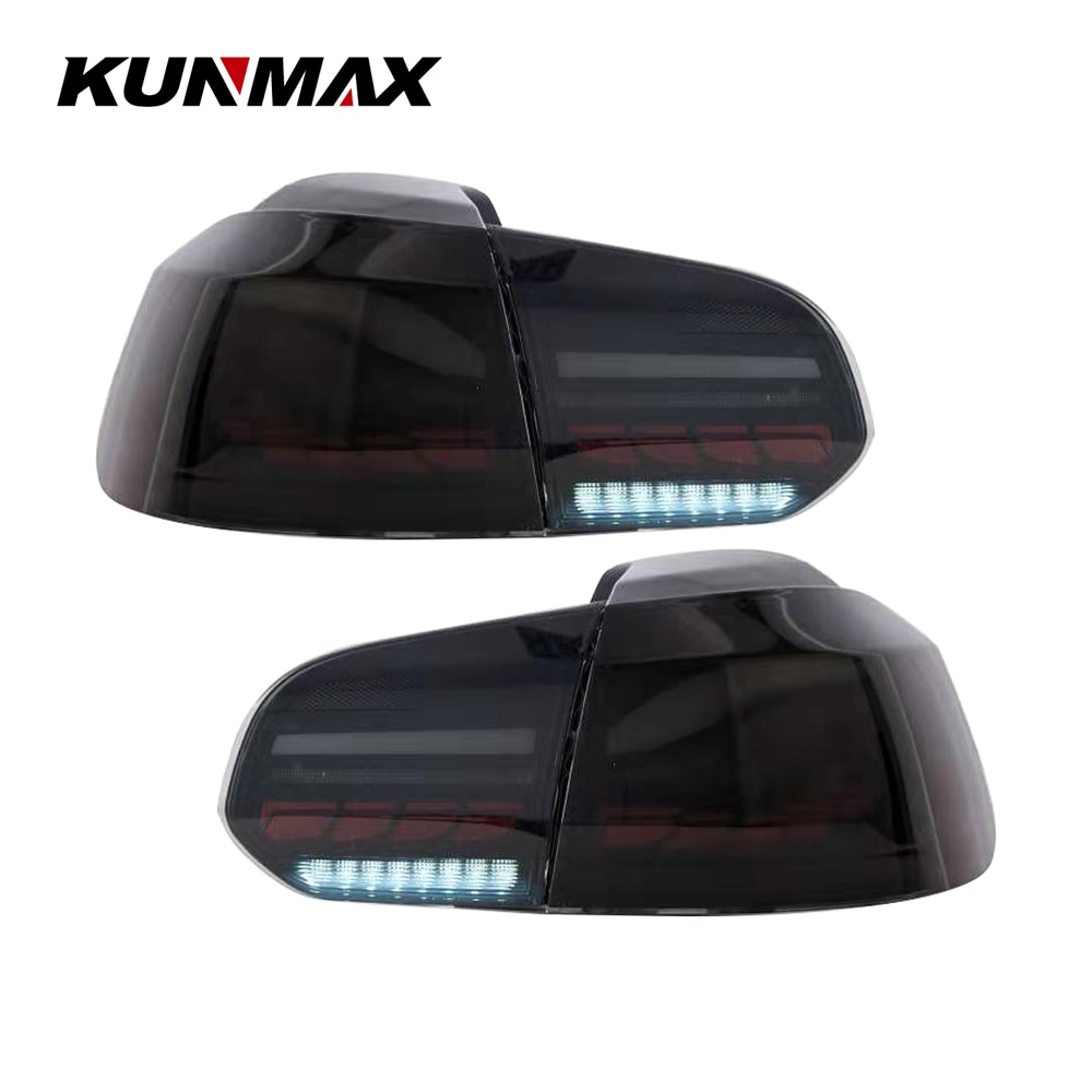 Pair Of Car Tail Light Assembly For VW golf6 mk6 R20 2008-2013 Flowing Water Flicker Turning Signal Light golf 6 taillight lamp  