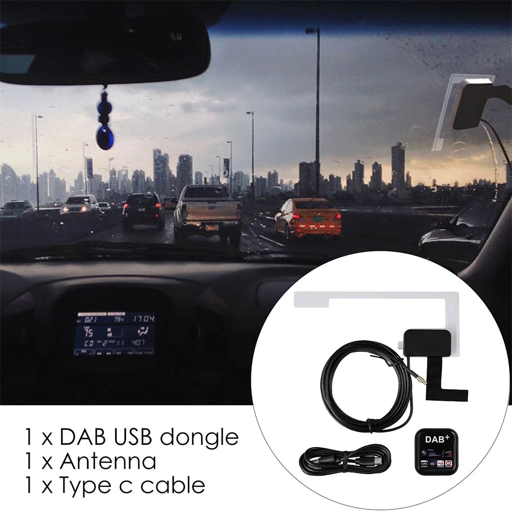 Universal DAB USB Android Car Radio Tuner Window Antenna Navigation APP Control Kit DAB USB Dongle Digital Audio Broadcasting  