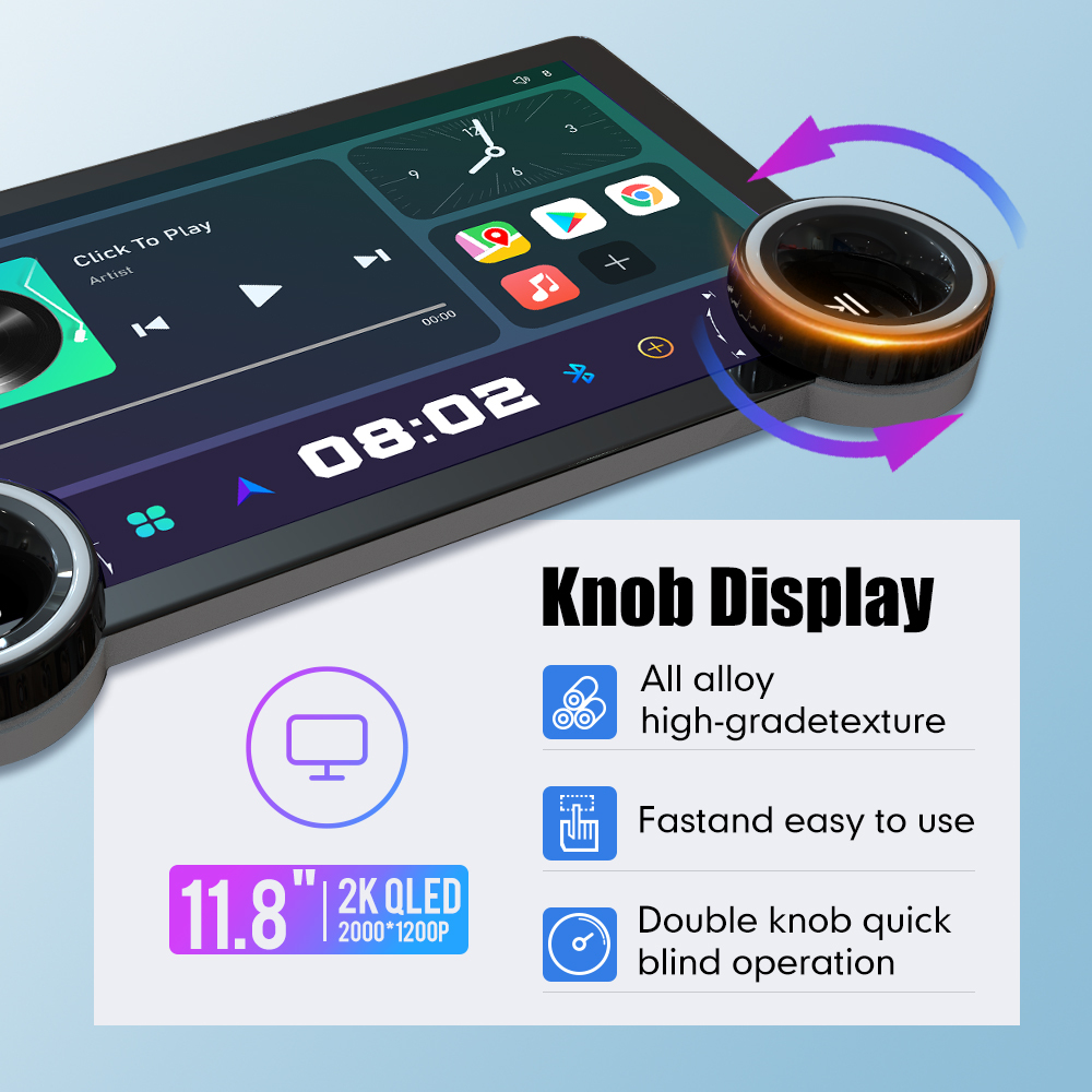 11.8 Inch 2K Double Knobs 2 Din Car Radio For Infiniti M35 2007 -2009 Car Radio DVD Multimedia Video Player Android Auto Carplay  