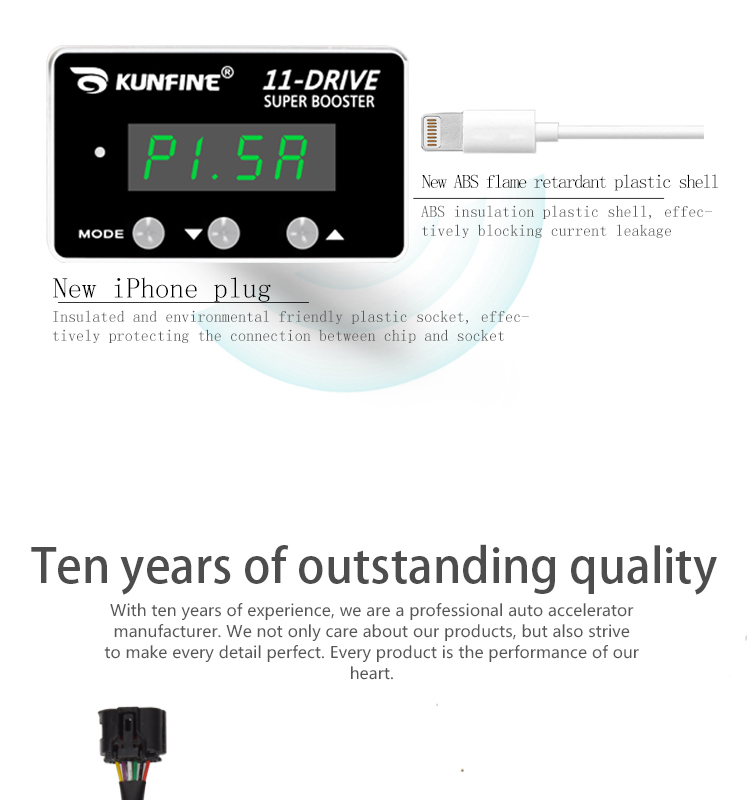 KUNFINE Car Electronic Throttle Controller Racing Accelerator Potent Booster For Hyundai ELANTRA 2016- After PETROL DIESEL  KUNFINE