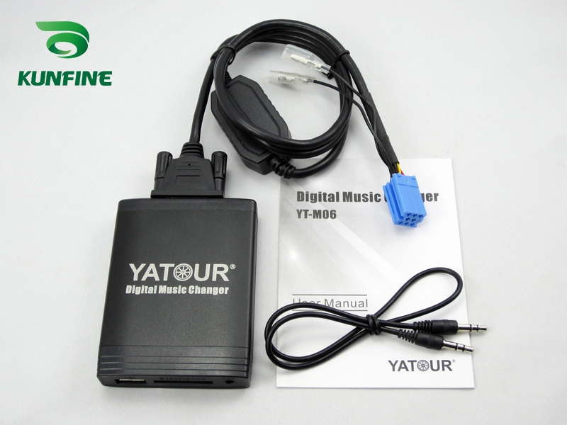 Car Digital Music Changer Adapter For Peugeot USB SD Aux MP3 Interface Car Radio  RD3 Bluetooth Phone Mould&Controller Option  