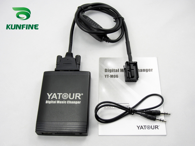 Car Digital Music Changer Adapter For Peugeot USB SD Aux MP3 Interface Car Radio  RD4 Bluetooth Phone Mould&Controller Option  