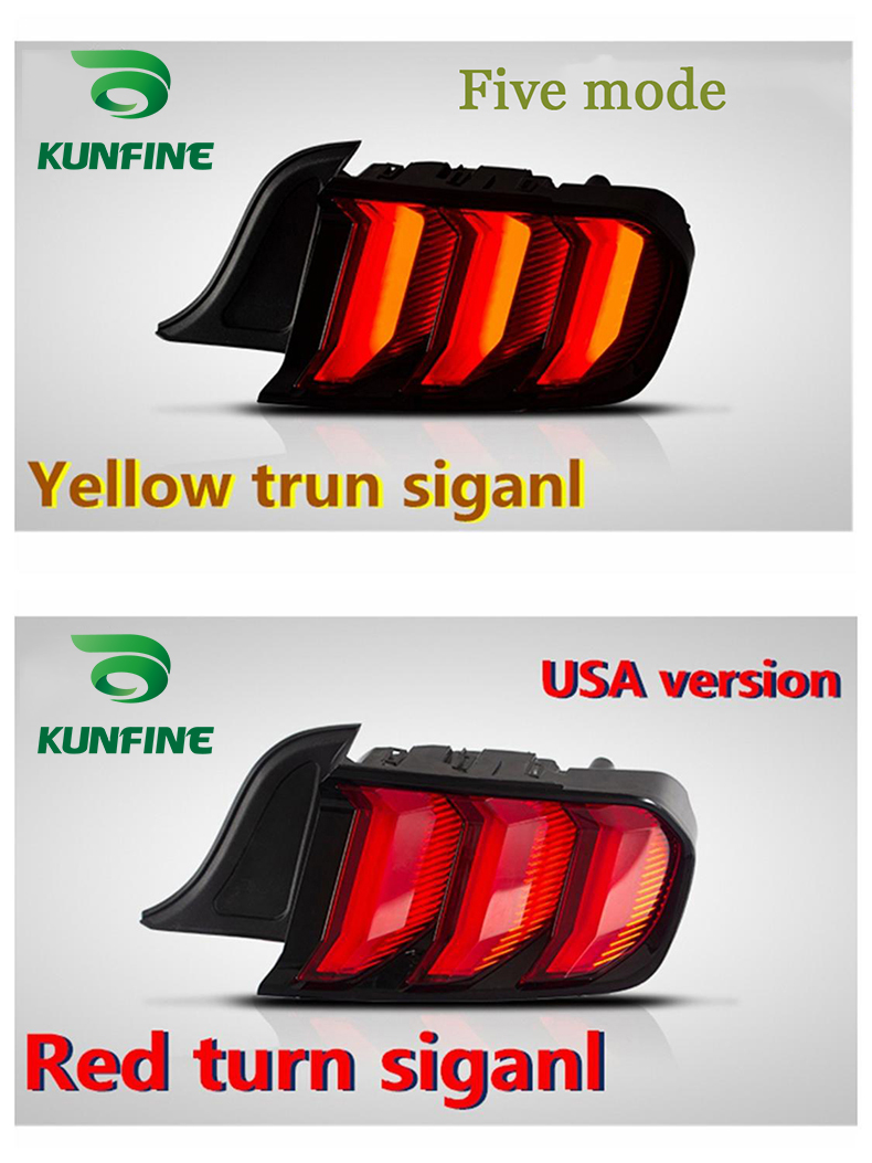 Car Tail Light Assembly For Ford Mustang 2015-up Brake Light With Turning Signal Light Car led Tail light Tuning Parts  